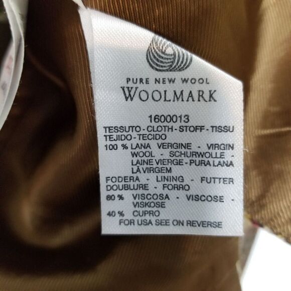 MaxMara Weekend Women 100% Virgin Wool Blazer Jacket Size US 6 Brown Plaid - Picture 9 of 10